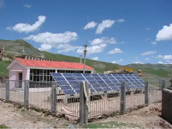 A complete off-grid solar power and battery storage solution designed for remote areas without stable utility power grid access.