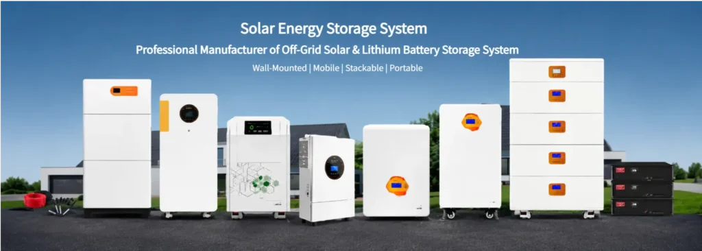 Residential solar energy storage systems with LiFePO4 battery solutions for off-grid home power applications