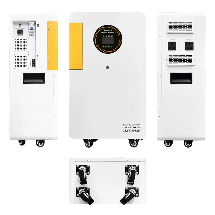 Rugged indoor-friendly energy storage system enclosure featuring heavy-duty handles and industrial 360-degree swivel roller wheels.