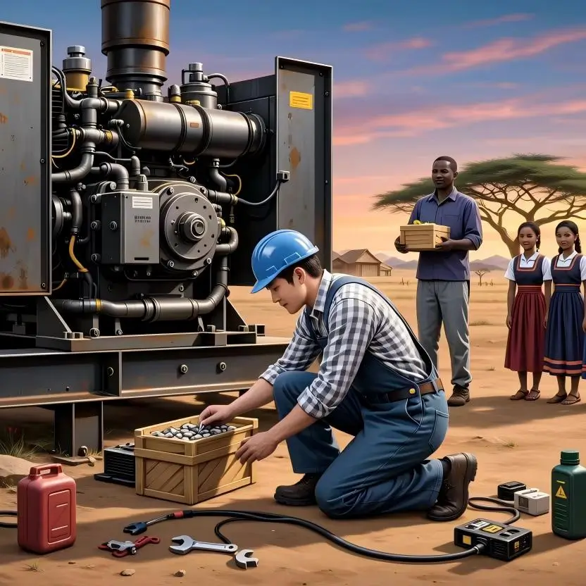 Long-term commercial ROI model of scalable off-grid solar battery configurations replacing diesel generation.