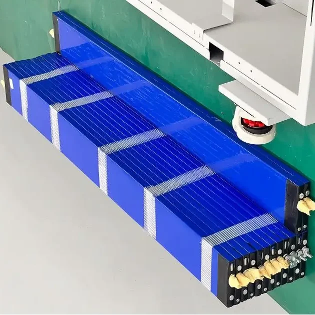 Rigid automated testing of Grade-A lithium iron phosphate cells inside the Tier-1 manufacturing facility.
